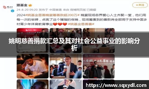 姚明慈善捐款汇总及其对社会公益事业的影响分析